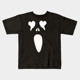Gost face halloween funny shirt and mask Kids T-Shirt
